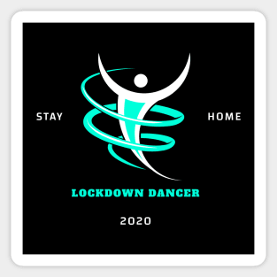 Corona Virus 2020 Lockdown Dancer Green/White Sticker